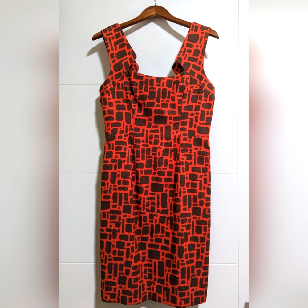 Milly of New York dress, red and brown, size 6